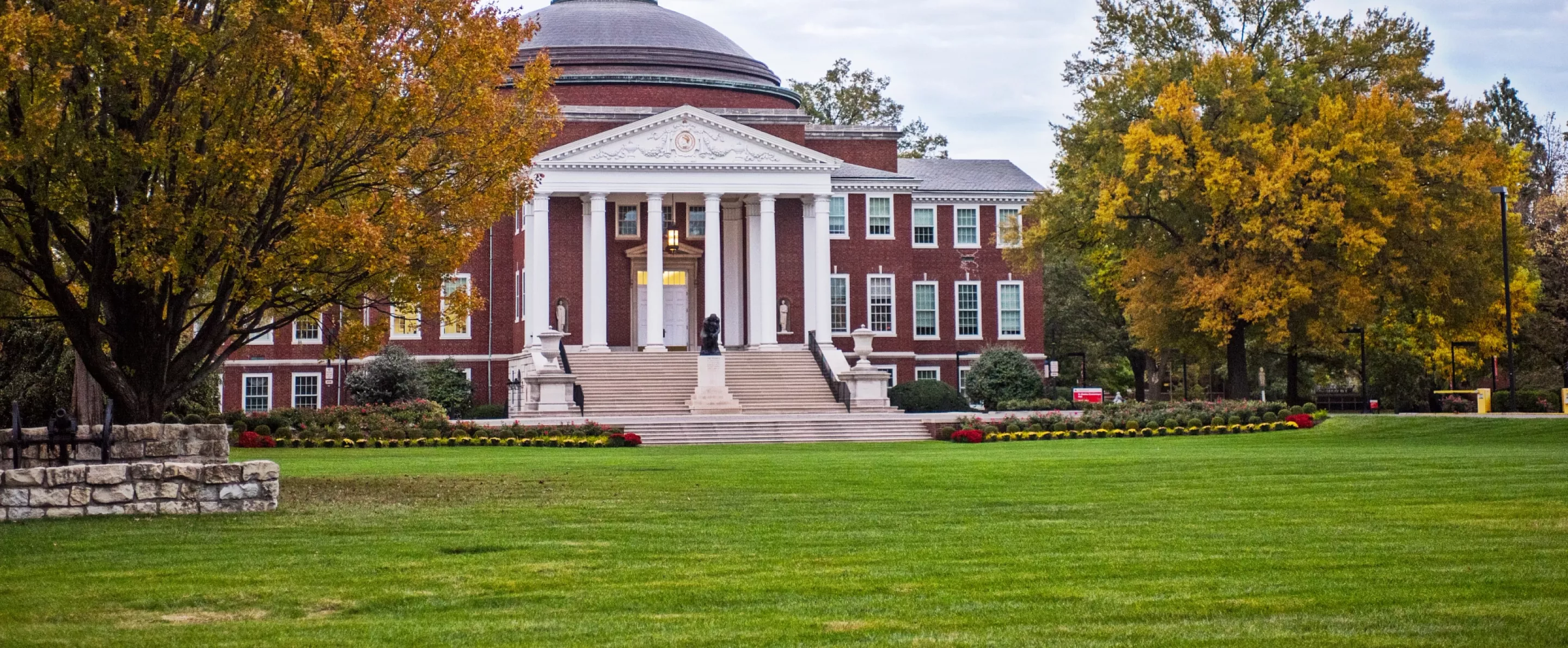 Grawmeyer Hall in fall
