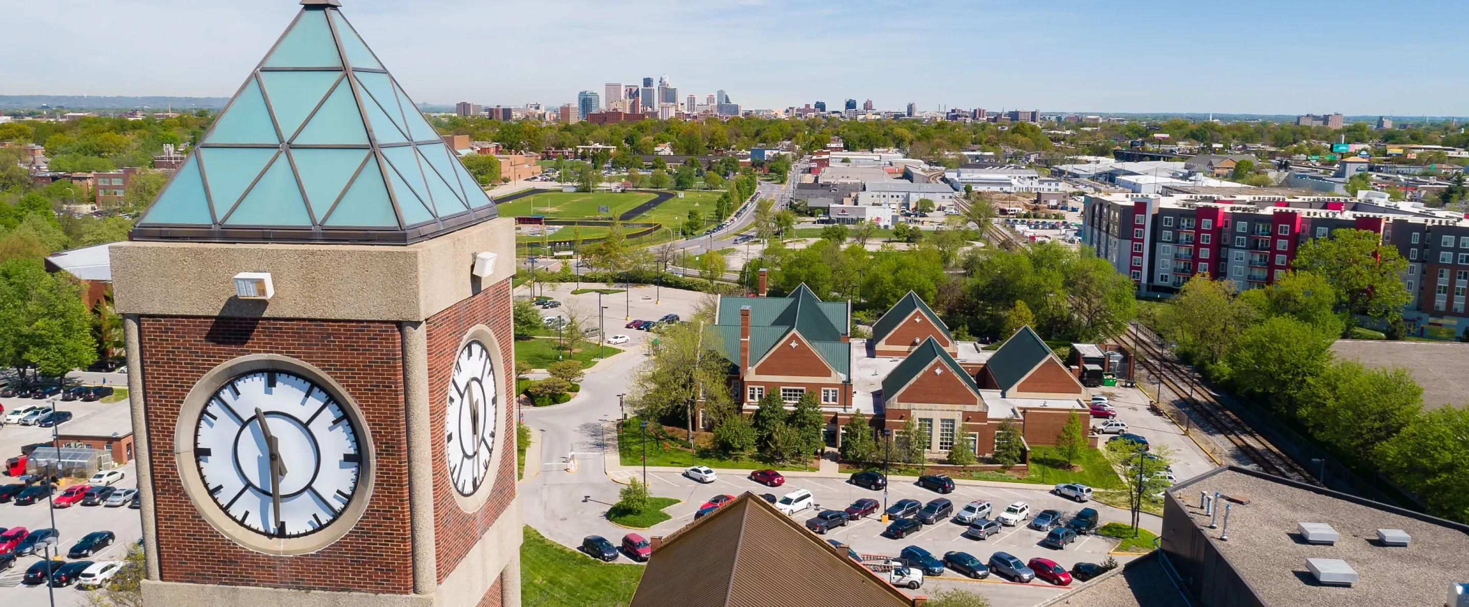 SAC Clock tower looking north towards downtown