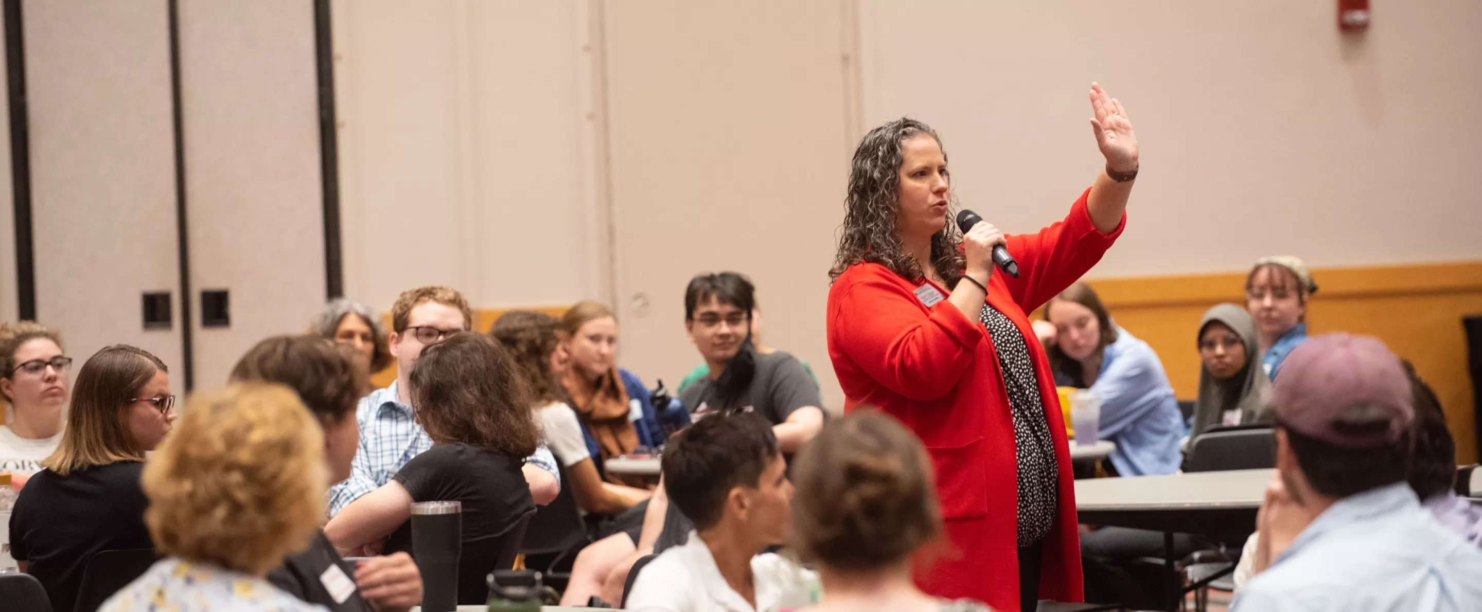 Michelle Rodems leading a workshop.