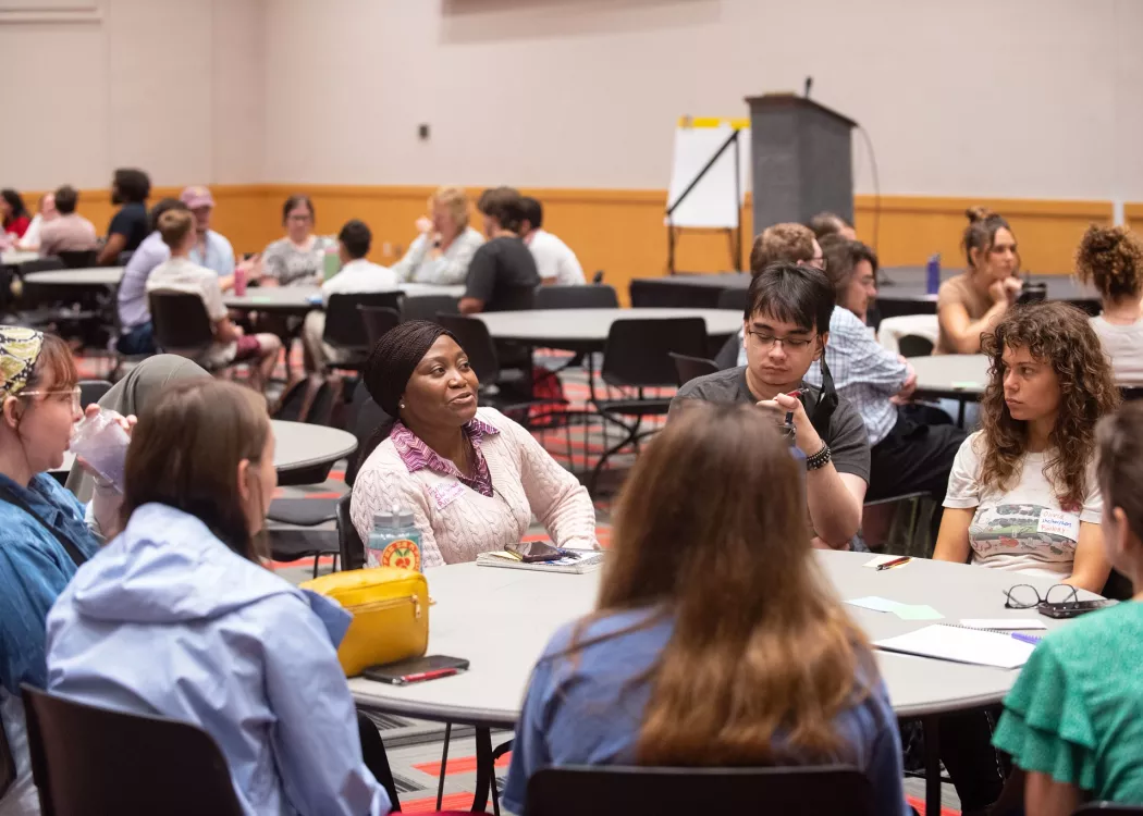 A group of graduate students collaborating.