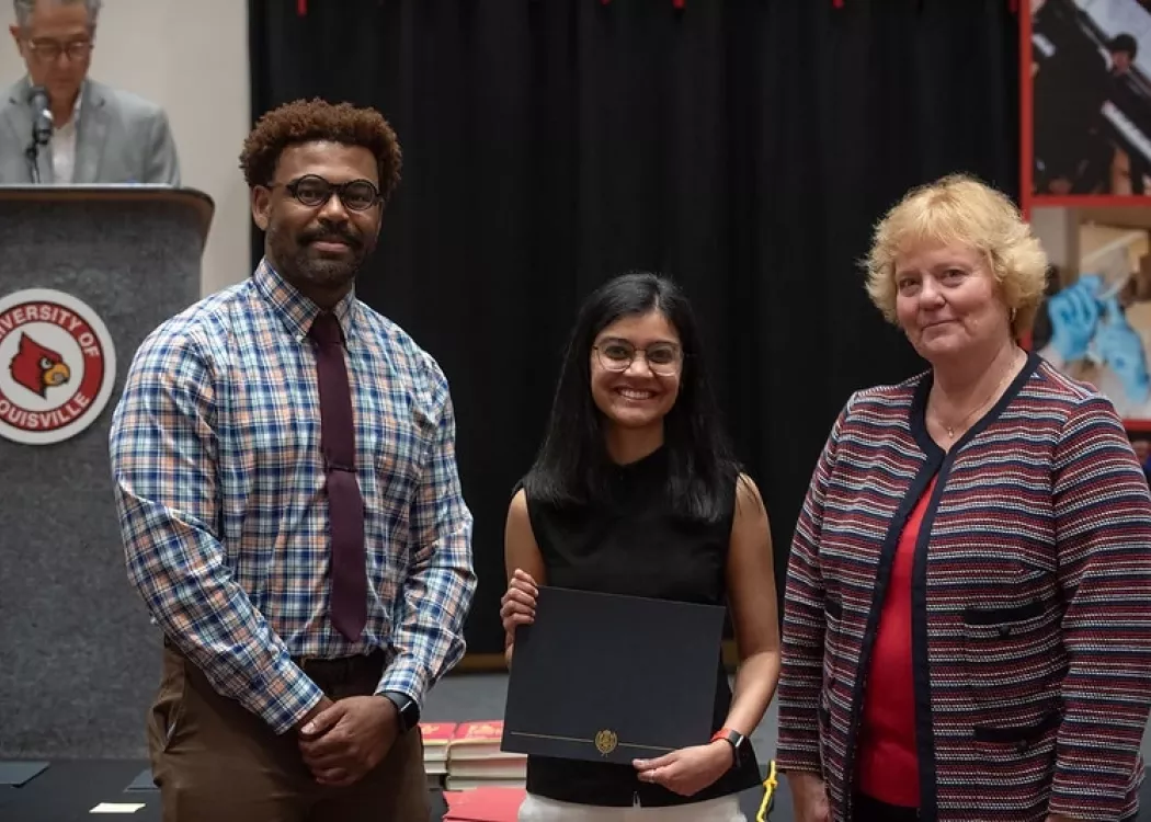 Khushboo Patel received the 2024 Graduate Student Inclusive Excellence Award.