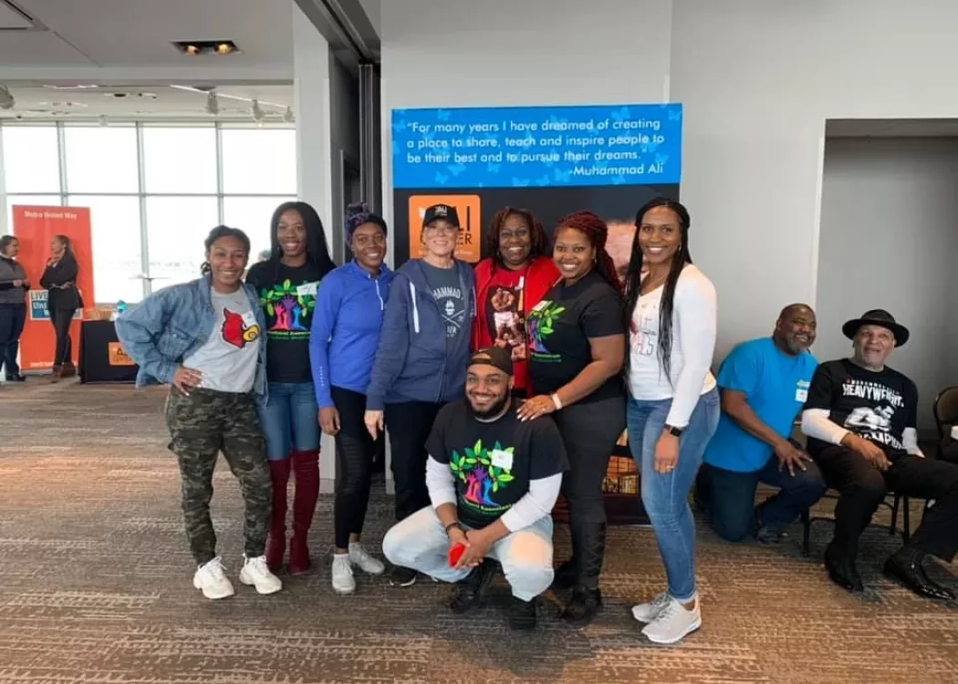 MAGS students at community service event.