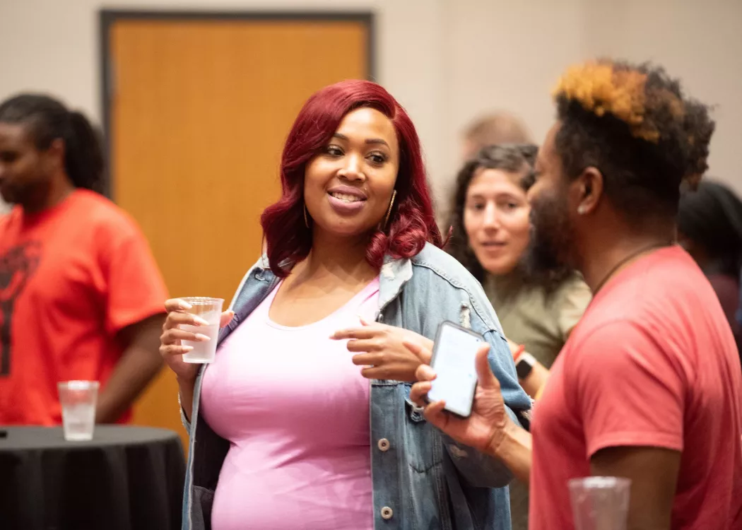 Students attending the Unity Welcome Reception