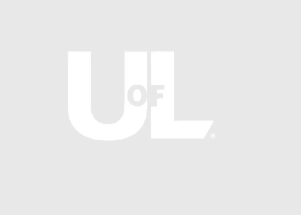 UofL logo in grey background