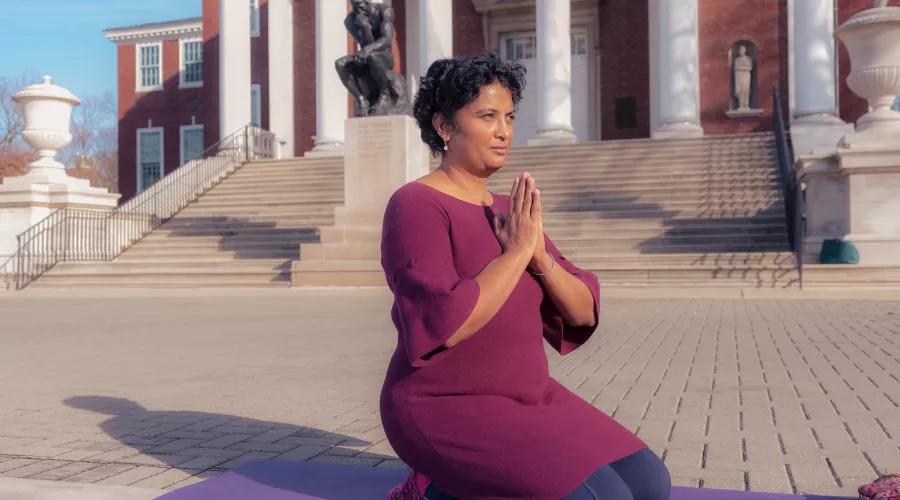 Meera Algaraja, CEHD researcher, who uncovered a Louisville link to the birth of yoga in the United States and the rise of feminism in India.