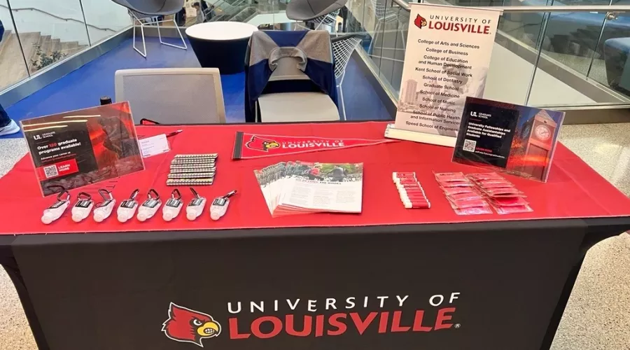 Graduate School recruitment table.